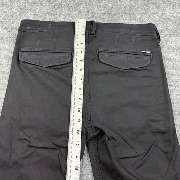 Diesel Pants Size 28W x 28L Slim Chino Pants Black Pleated Cotton Blend Women's - Picture 13 of 15
